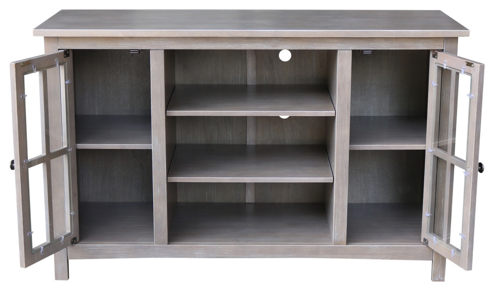 Entertainment / TV Stand   With 2 Doors   48 quot  Farmhouse   Entertainment Centers And Tv Stands   by International Concepts  Houzz