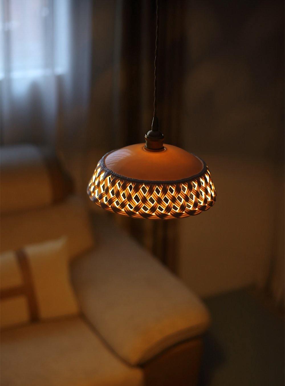 Openwork Ceramic Pendant Lamp