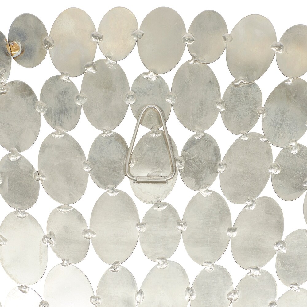 Silver Stainless Steel Glam Ornamental Wall Decor   31 x 31 x 1