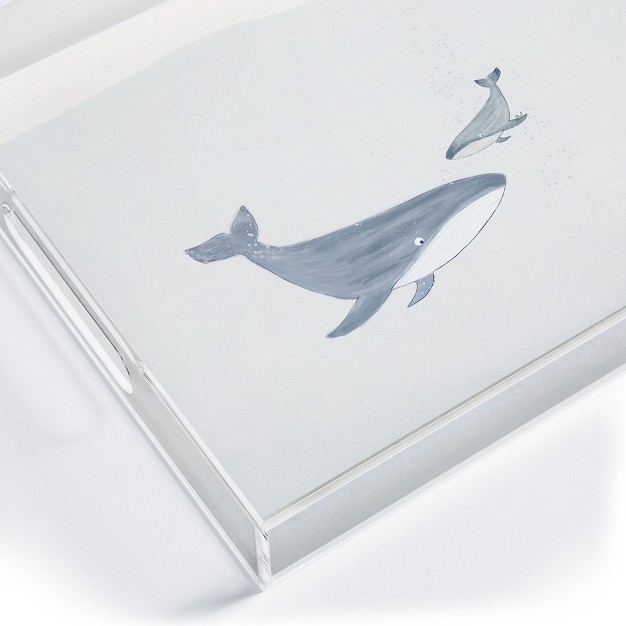 Hello Twiggs Two Whales Acrylic Tray Deny Designs