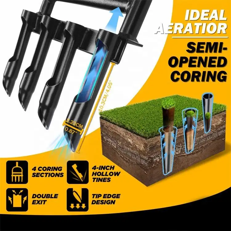 New Trend  Hot Sale Useful Manual Lawn Coring Aerator Gardening Hand Tools For Man