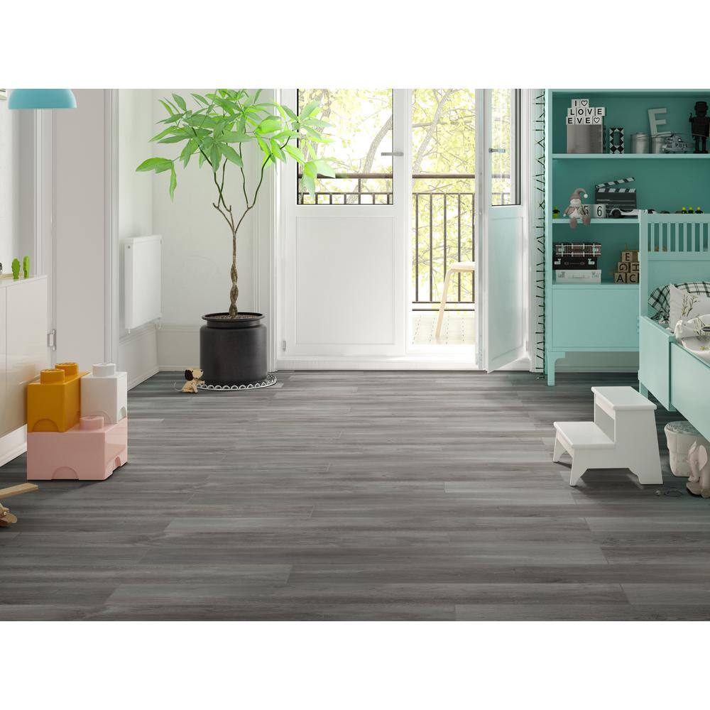 Home Decorators Collection Pelican Gray 12 MIL x 7.1 in. W x 48 in. L Click Lock Waterproof Luxury Vinyl Plank Flooring (1045.9 sqftpallet) PELICA7X48-5MMP