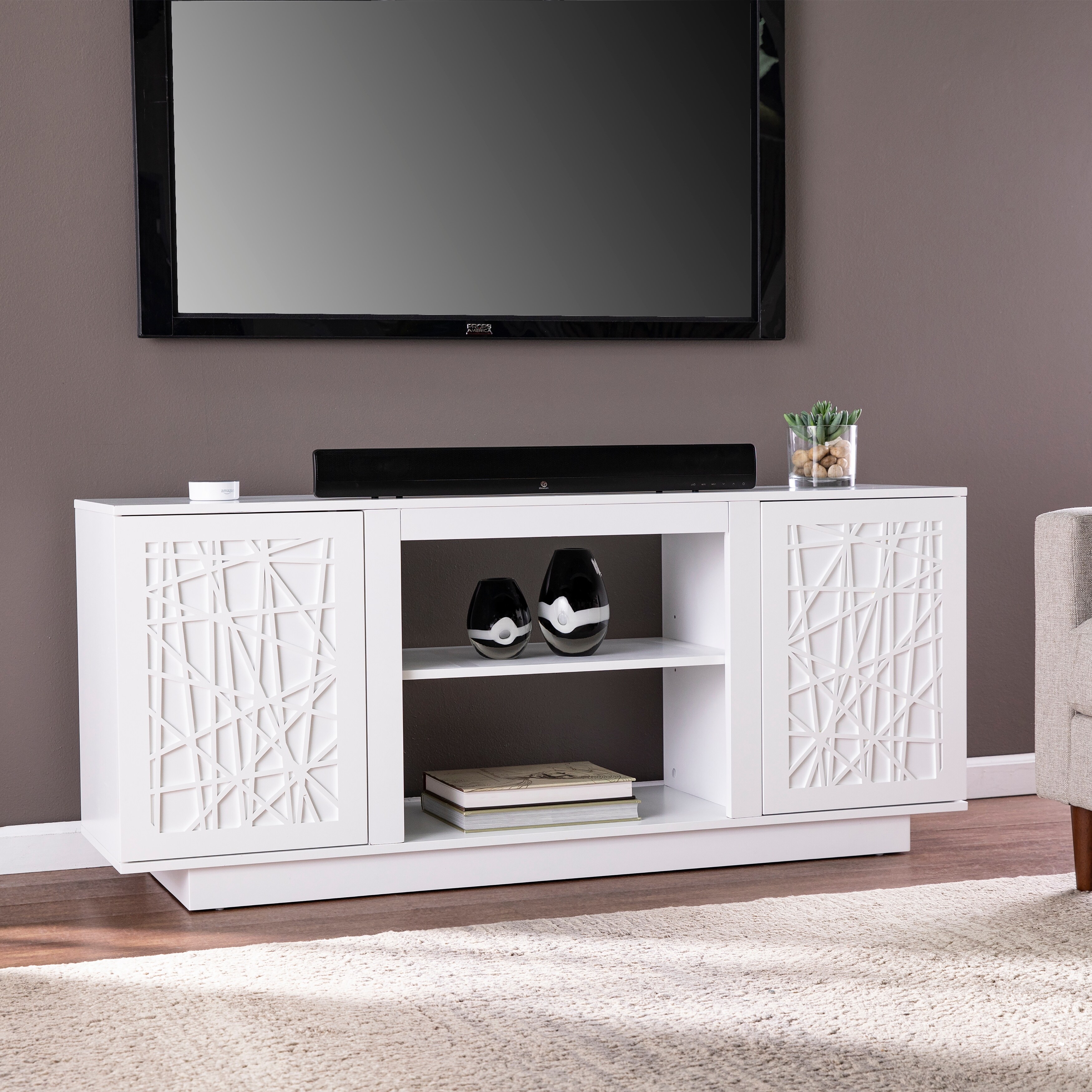 SEI Furniture Delgrave Two-Door Media TV Stand