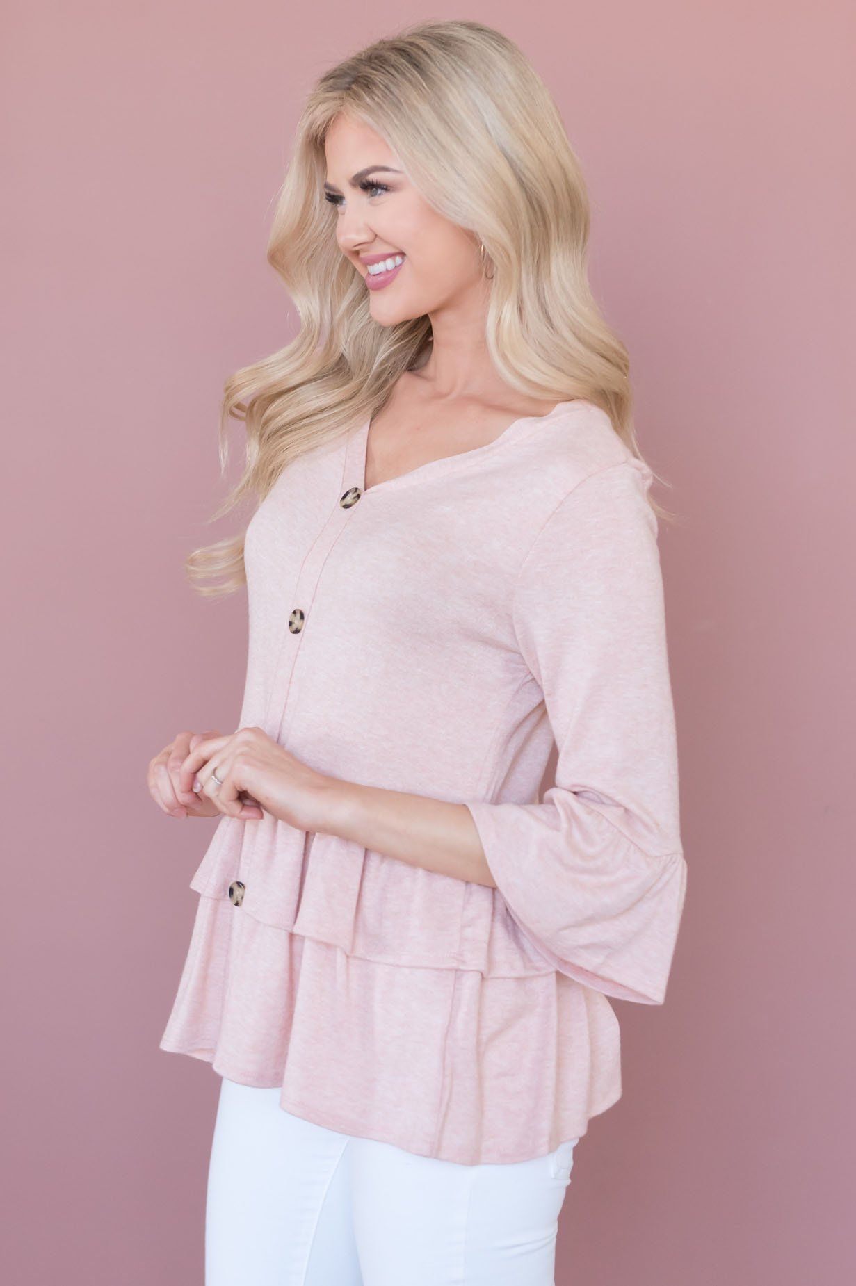 Love For A Lifetime Modest Button Blouse