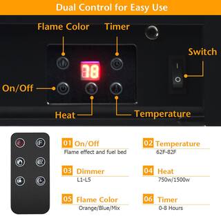 Costway 5118 BTU 28.5 in. Unvented Electric Furnace Heater GHM0082