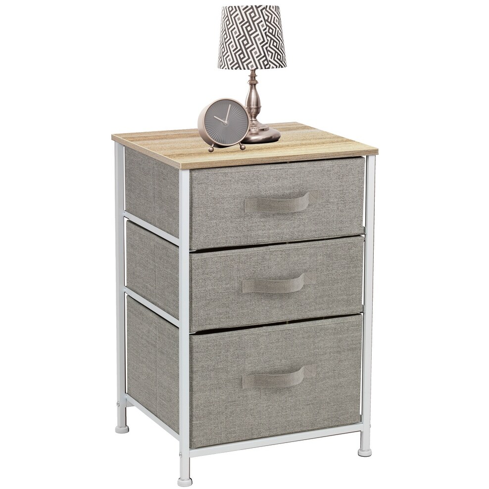 Nightstand 3 Drawer Shelf Storage   Bedside Furniture End Table Chest