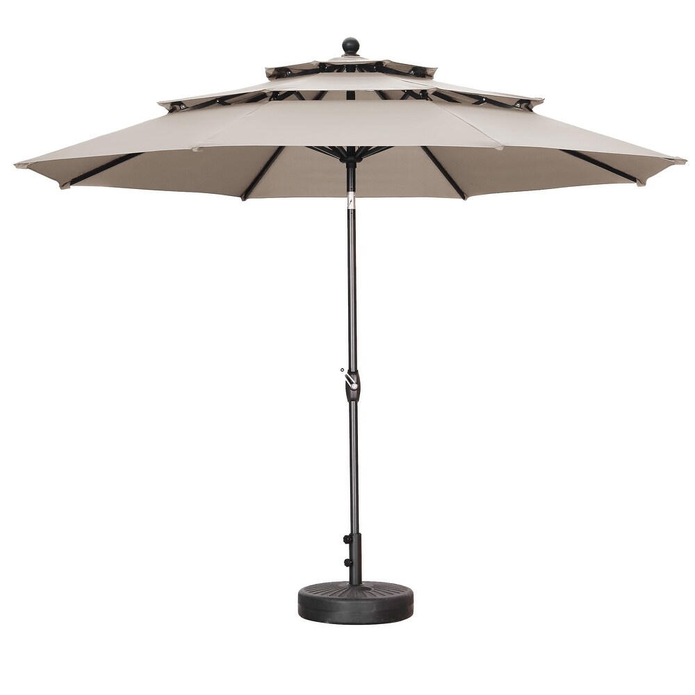 Ainfox 10ft Patio Umbrella 3 tier Outdoor Umbrella (No Base)