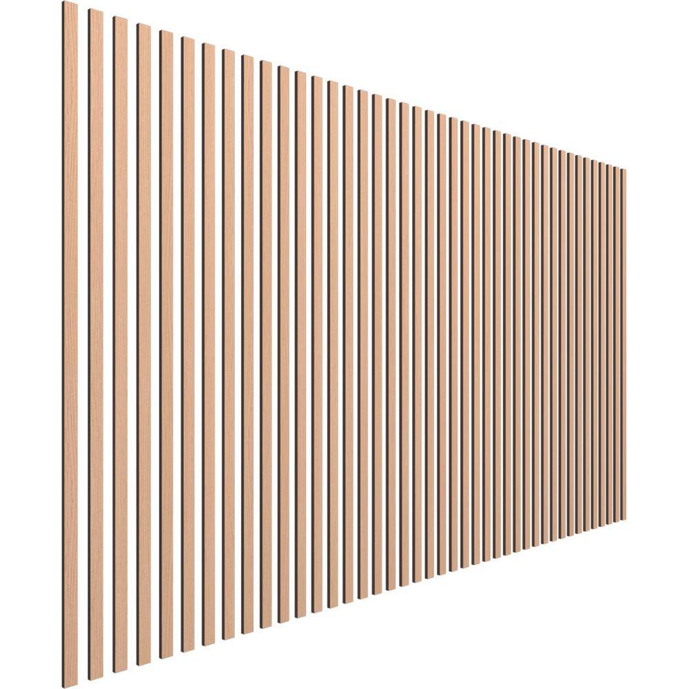 Ekena Millwork 47-in H x-38-in T Adjustable Wood Slat Wall Panel Kit w1-in W Slats Alder (contains 42 Slats) SWW84X48X0375AL