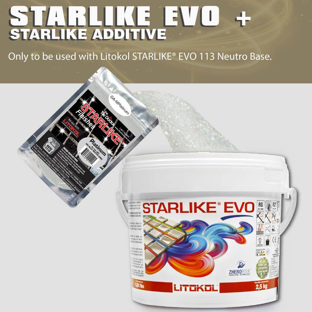 The Tile Doctor Starlike Finishes Epoxy Grout Additive - Platinum Metallic Collection 100 g (1-Pack) GA-MPlatinum