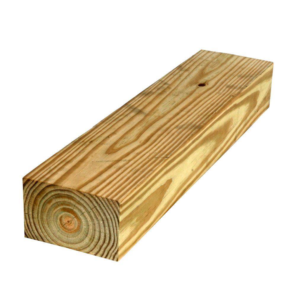 4 in. x 6 in. x 12 ft. #2 Pressure-Treated Ground Contact Southern Pine Timber 260430