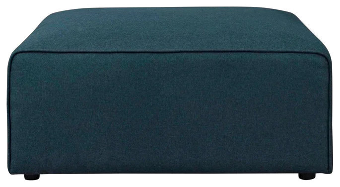 Odette Blue Fabric Ottoman   Modern   Footstools And Ottomans   by Rustic Home Furniture Deco  Houzz