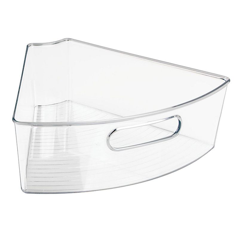 mDesign Lazy Susan Kitchen Food Storage Organizer Bin， 1/6 Wedge