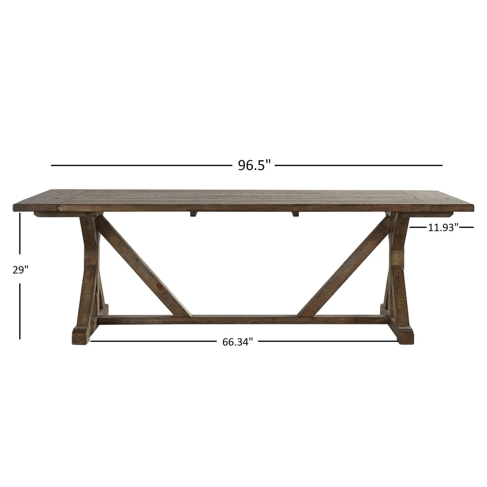 Paloma Rustic Reclaimed Wood Trestle Farm Table by iNSPIRE Q Artisan