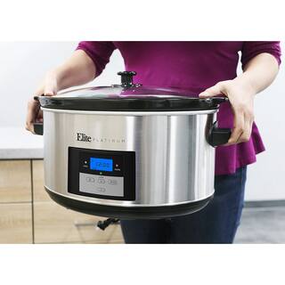 Elite Platinum Platinum 8.5 Qt. Stainless Steel Slow Cooker with Digital Display MST-900D