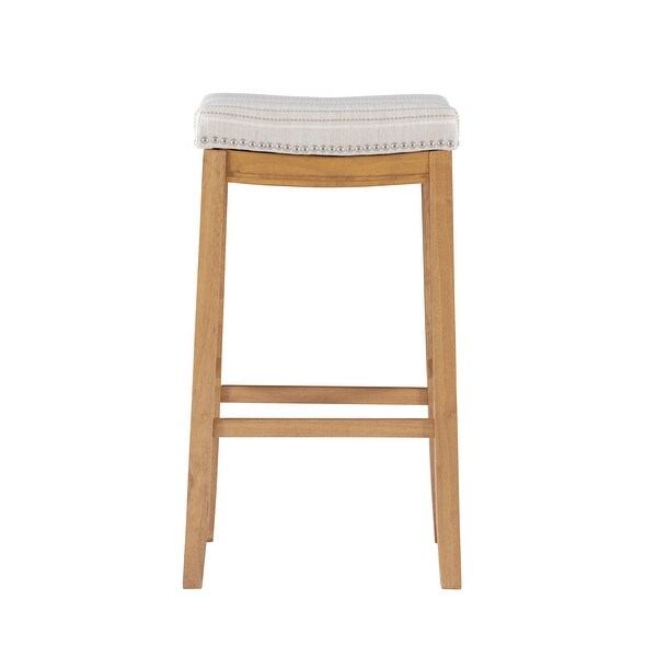 Copper Grove Willamette Rustic Striped Cream Bar Stool