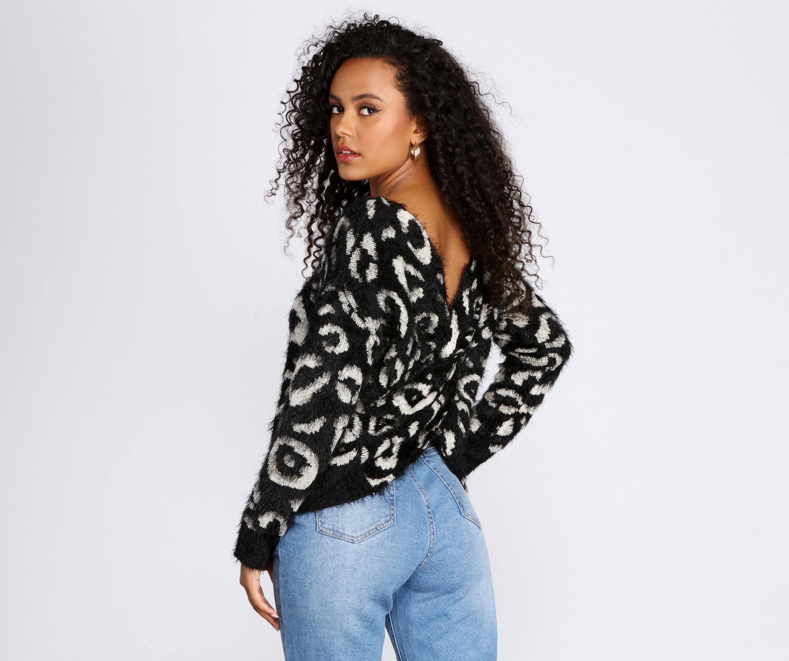 A Little Wild Twist Leopard Sweater