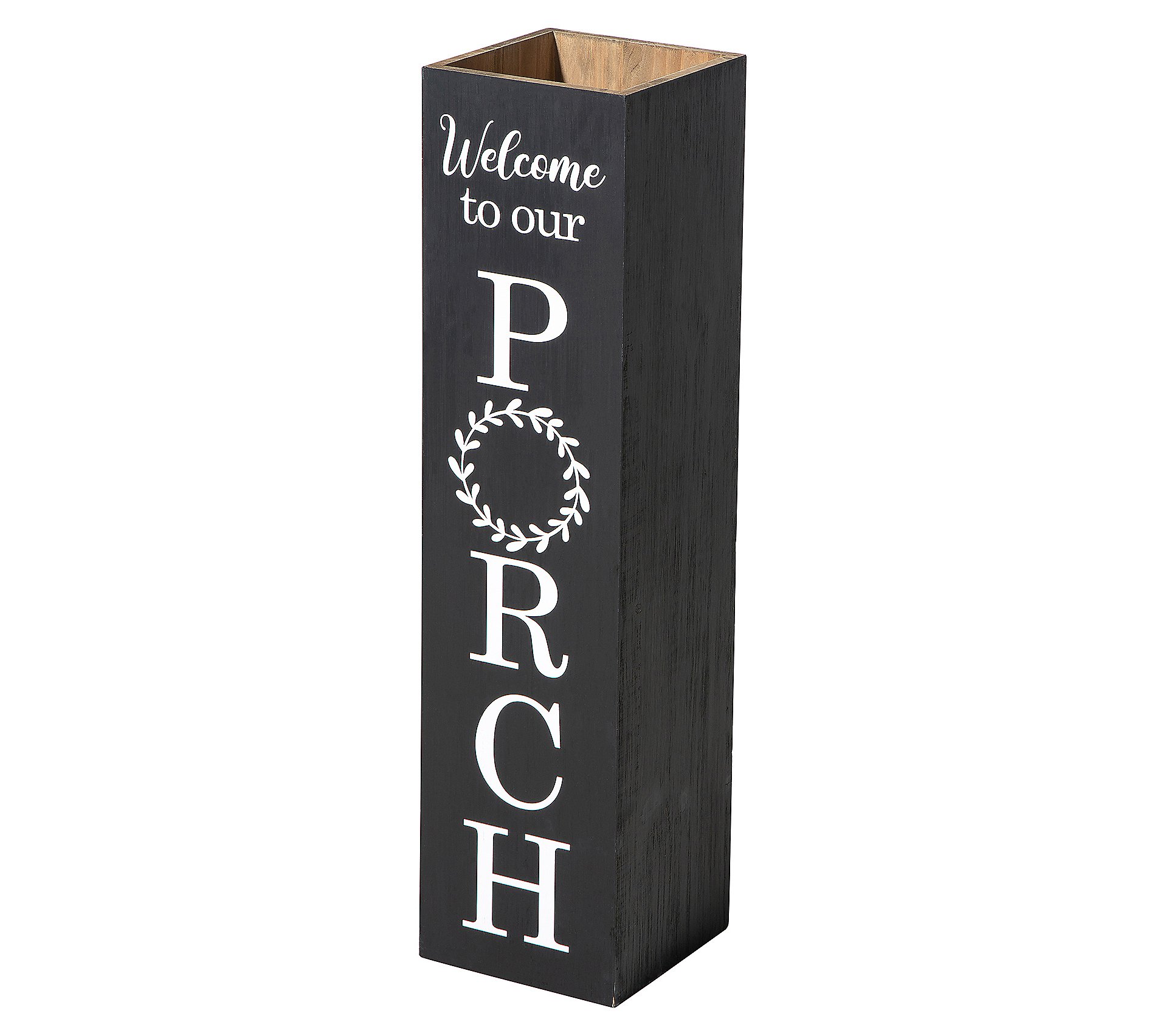 Glitzhome 30 WELCOME Wood Boxed Porch Sign And Planter