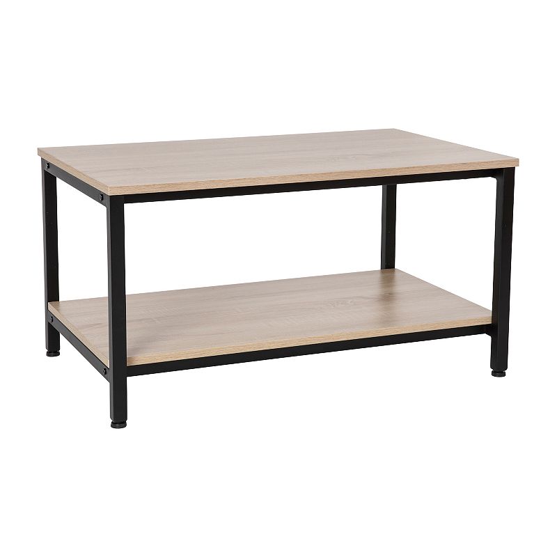 Merrick Lane Bromwell Coffee Table Rustic Driftwood And Metal Frame Coffee Table With Storage