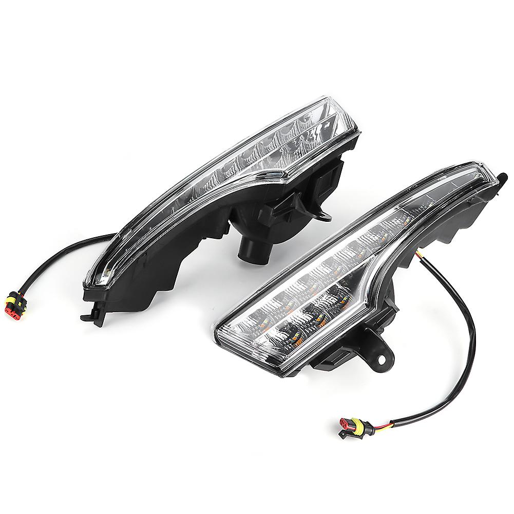 2pcs Led Daytime Running Light Turn Signal Lamp Dual Colors Fit For Nissan Altima 13-15