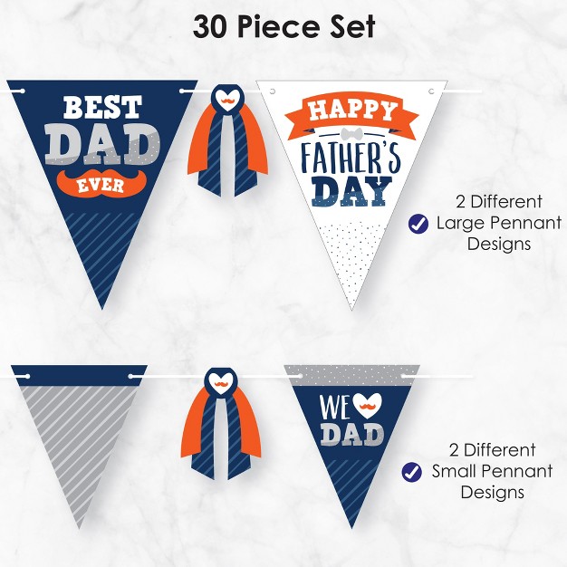 Big Dot Of Happiness Happy Father x27 s Day Diy We Love Dad Party Pennant Garland Decoration Triangle Banner 30 Pieces