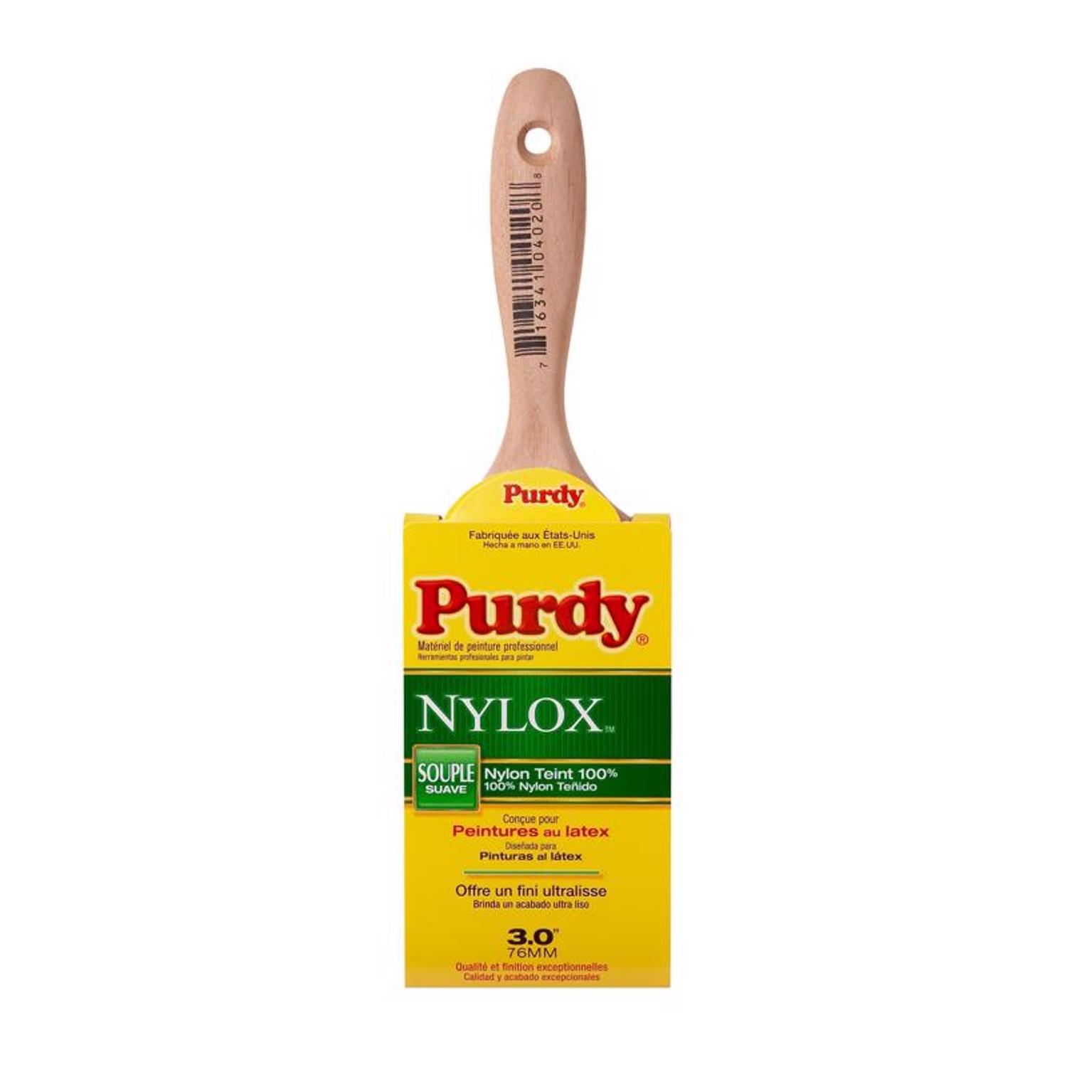 Purdy Nylox Sprig 3 in. Soft Flat Trim Paint Brush