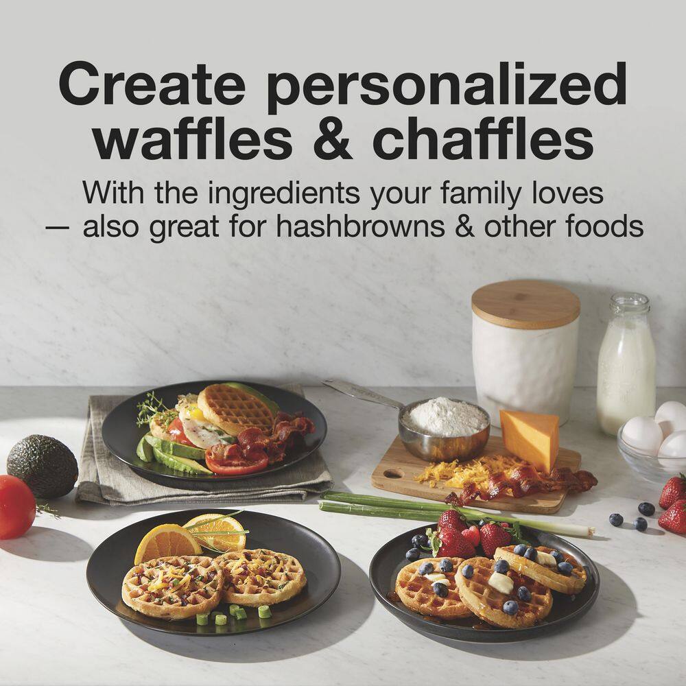 Proctor Silex 700 W 2-Waffle Black Petite American Nonstick Waffle Maker 26102