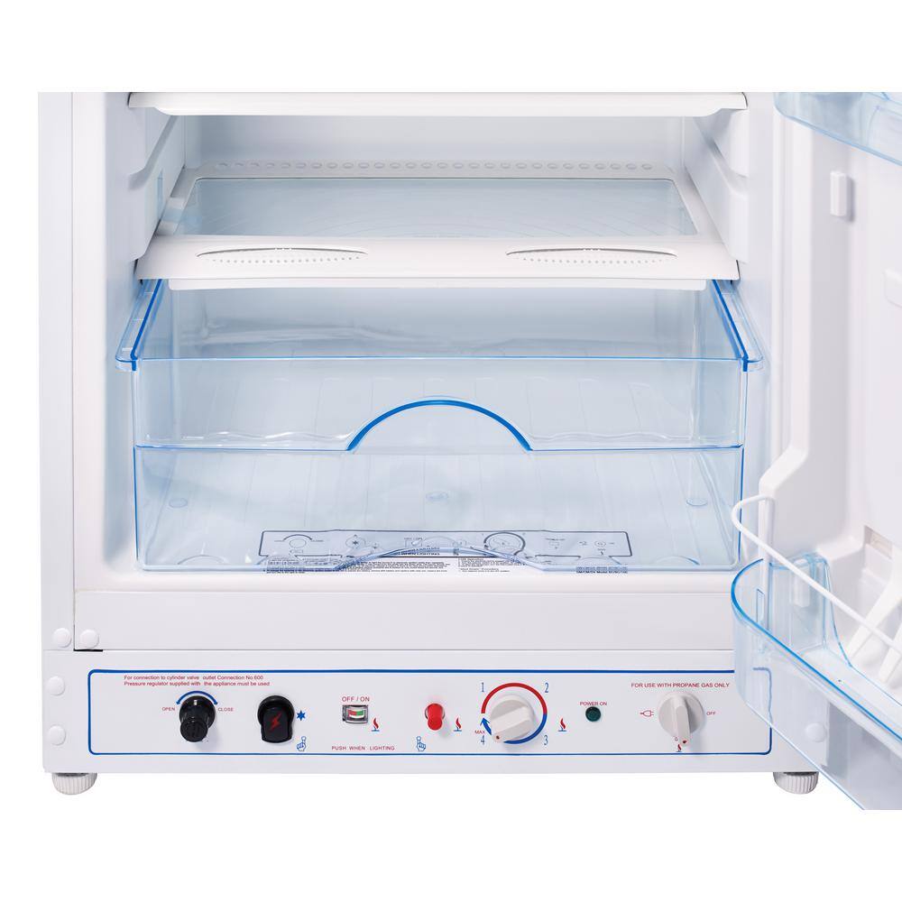 Unique Appliances Off-Grid 23.8 in. 6 cu. ft. Propane Top Freezer Refrigerator in White UGP-6C SM W