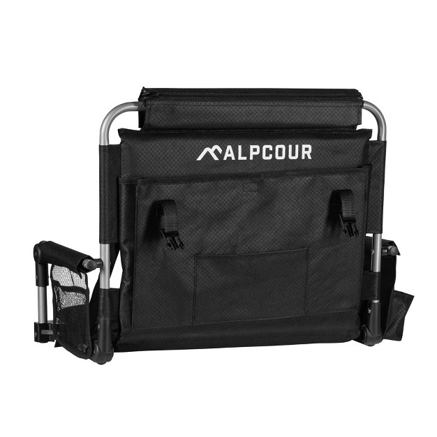 Alpcour Stadium Seat Foldable Padded Bleacher Chair With Backrest Armrest Pockets amp Cup Holder