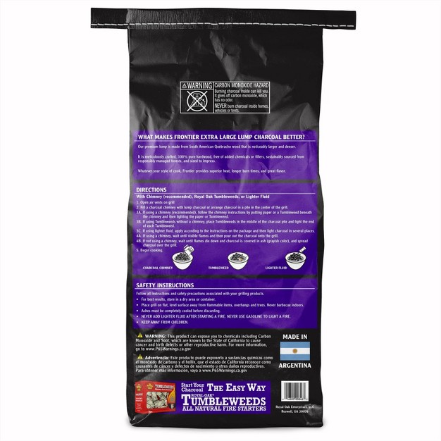 Frontier 18lbs Extra large Lump Charcoal