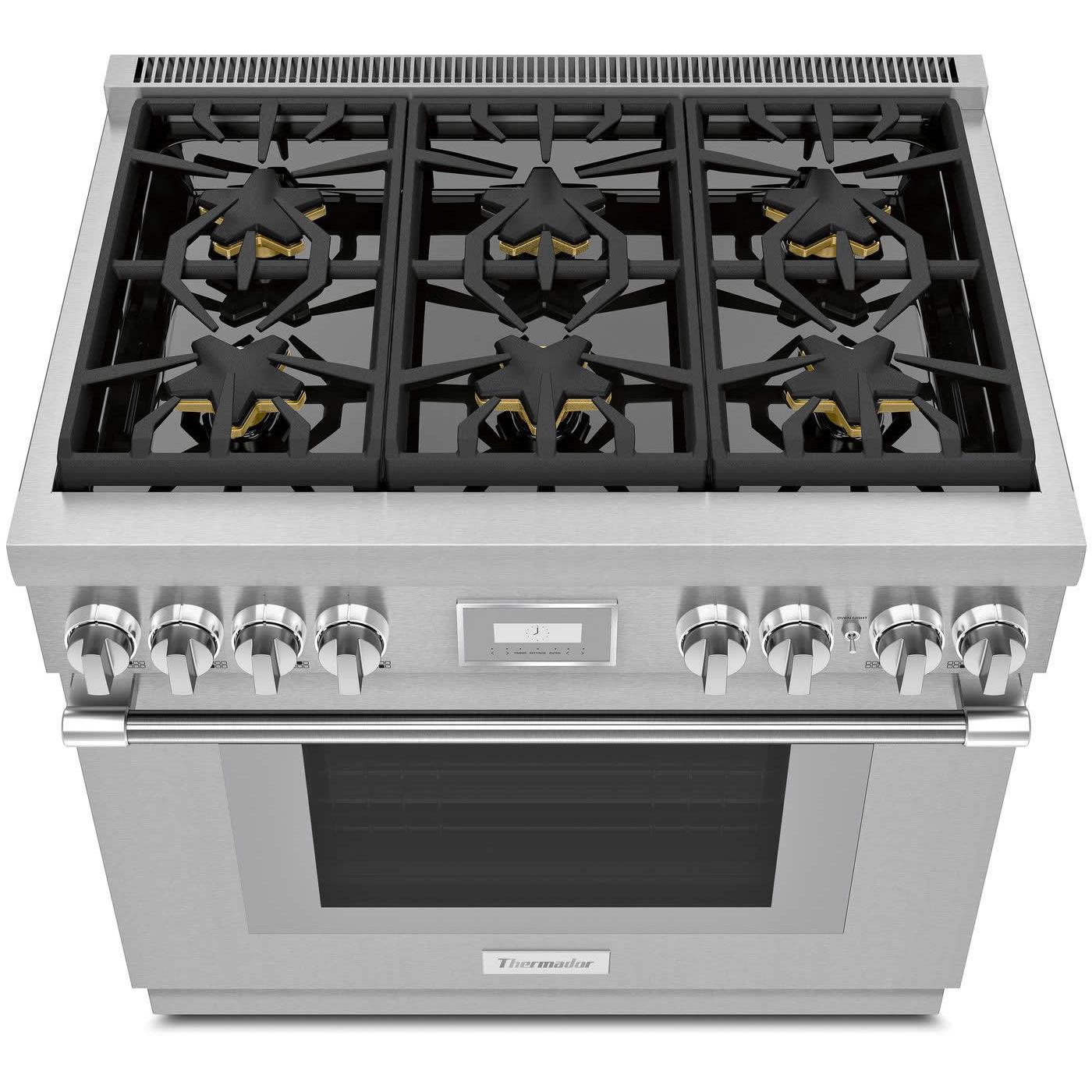 Thermador 36-inch Freestanding Dual-Fuel Range with Star® Burner PRD366WHC