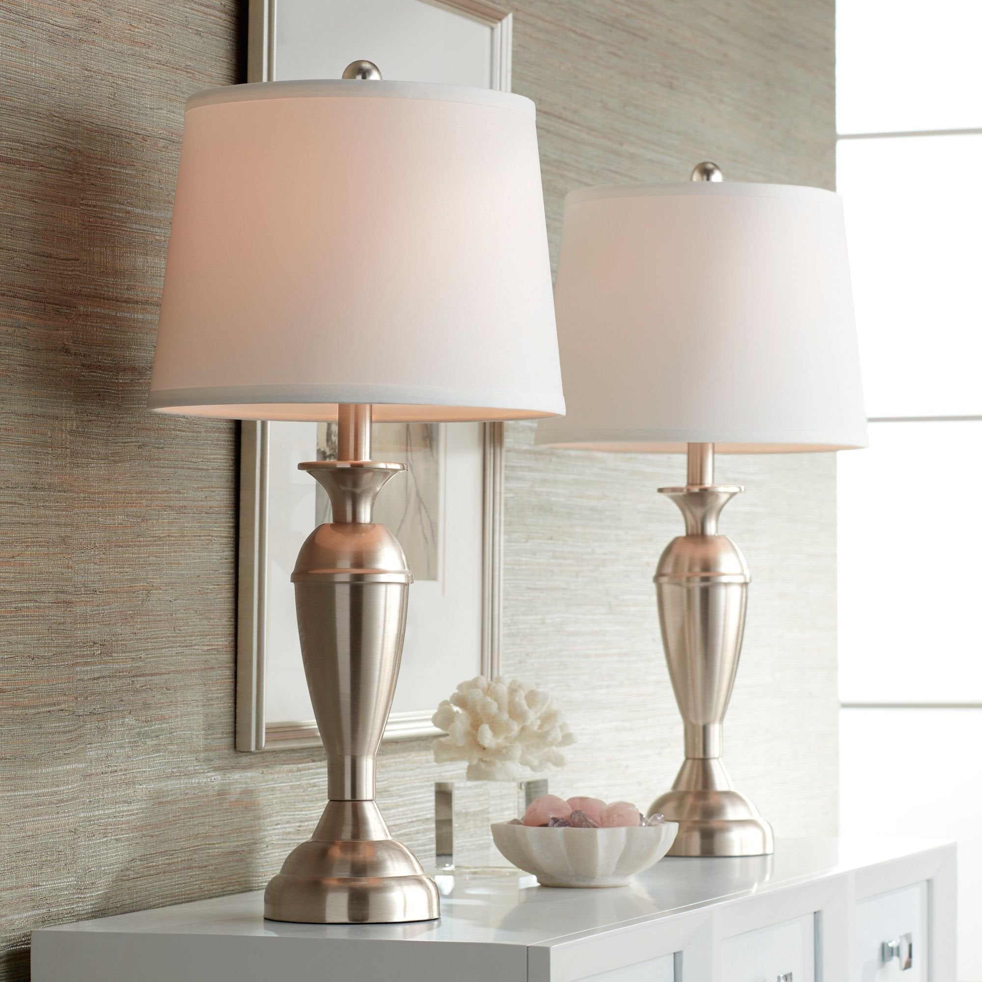 Regency Hill Traditional Table Lamps Set of 2 25