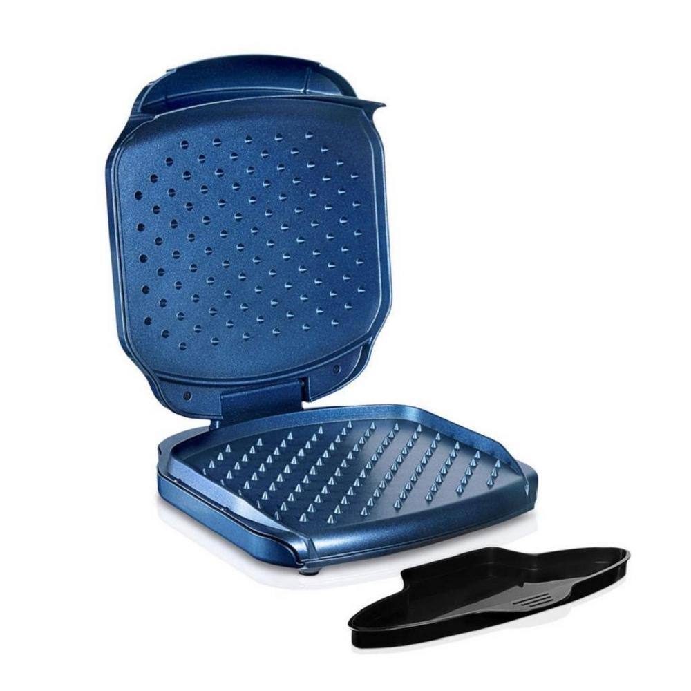 GRANITESTONE 64 sq. in. Classic Blue Ultra-Durable Non-Stick Diamond Infused Spike Express Electric Grill 7431