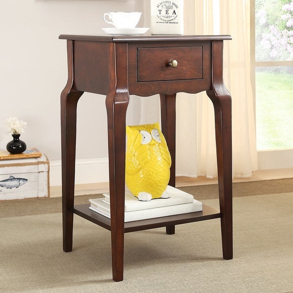 Daniella 1-Drawer Wood Storage Accent End Table by iNSPIRE Q Bold