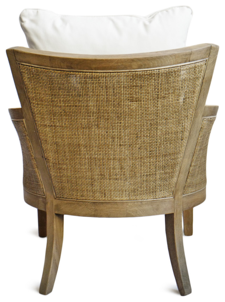 Cane and Oak Arm Chair   Tropical   Armchairs And Accent Chairs   by Design Mix Furniture  Houzz