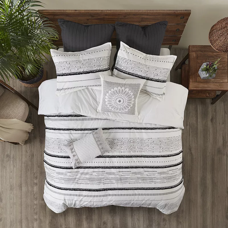 INK+IVY Nea Printed Cotton Comforter Set with Trims