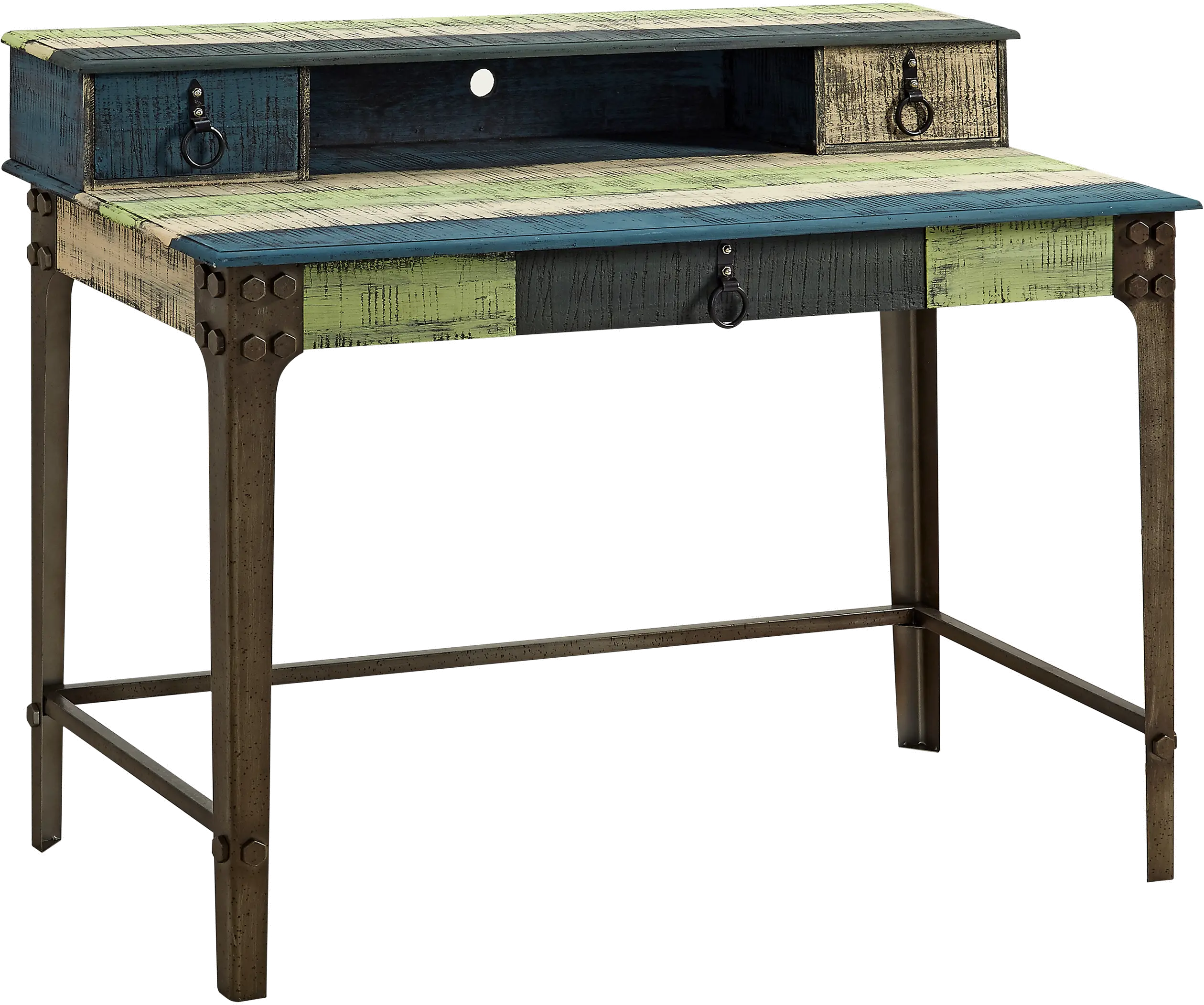 Calyspo Blue Rustic Desk