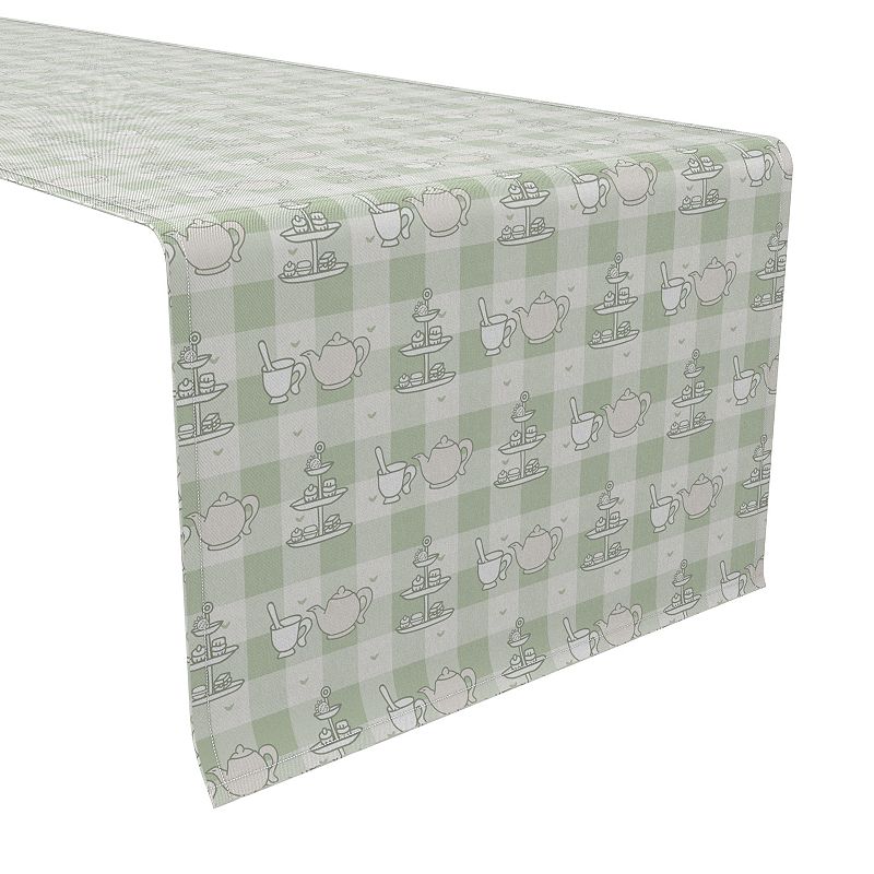 Table Runner， 100% Cotton， 16x72， Tea Time Plaid