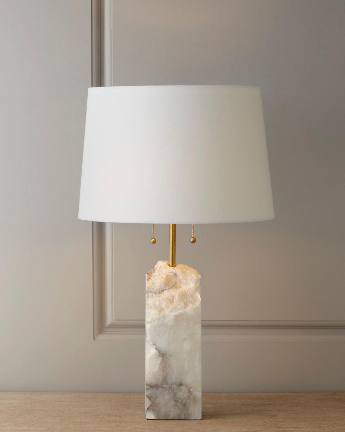 Raw Alabaster Table Lamp