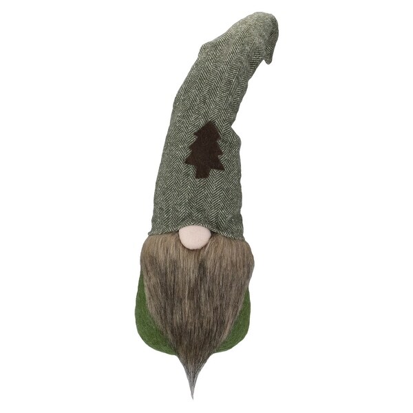 Forest Tree Chevron Hat Gnome Head Christmas Decoration