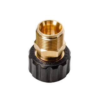 Sun Joe 14 mm M22 Male - 15mm M22 Female High Pressure Hose Adapter Fits SPX Series Pressure Washers for Other Accessory Brands SPX-M22M2F