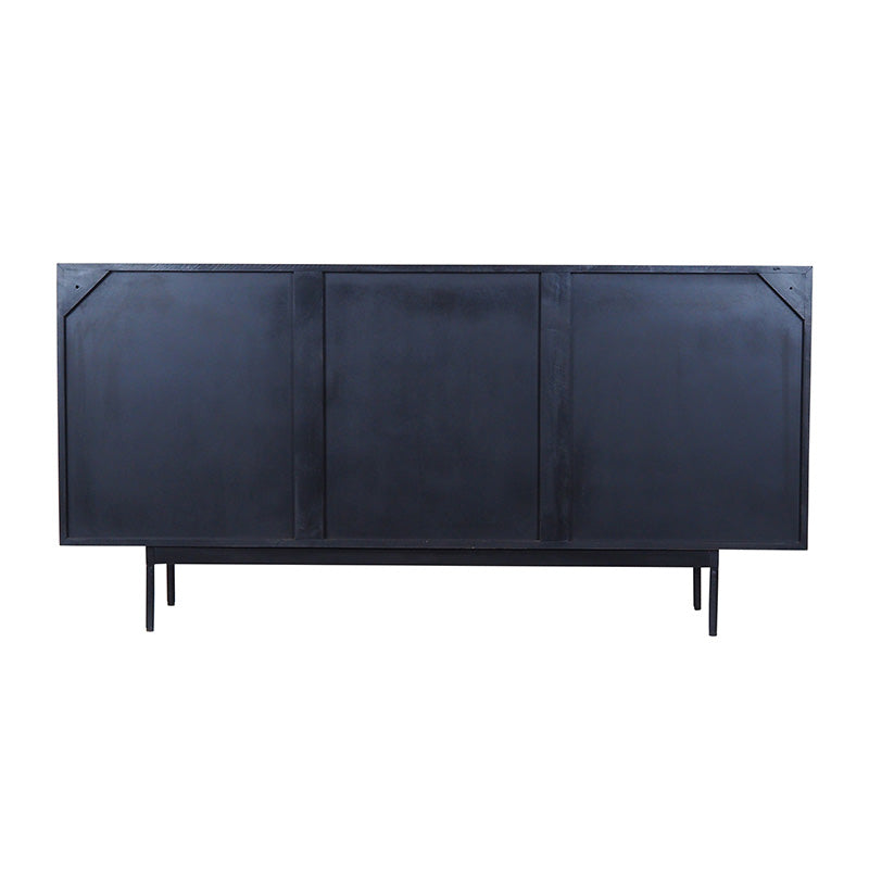 NAKITA Sideboard Buffet 160 cm Solid Acacia Wood - Honey & Black