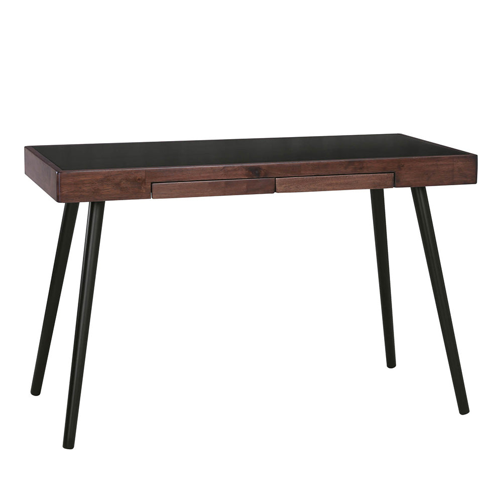 RETH Study Desk 120cm - Walnut & Black