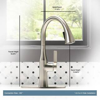 KOHLER Rubicon Single-Handle Pull-Down Sprayer Kitchen Faucet in Vibrant Stainless R20147-SD-VS