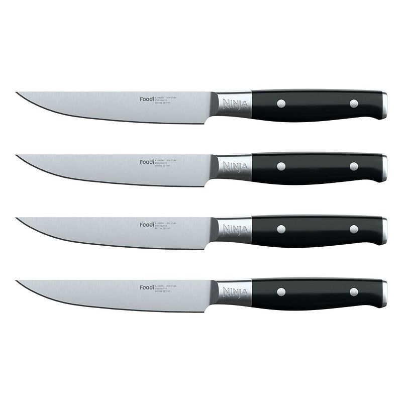 Ninja Foodi NeverDull System Premium German Stainless Steel 4-pc. Steak Knife Set