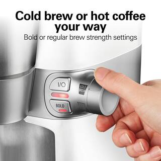 Hamilton Beach Convenient Craft 2-Cup White Drip Coffee Maker with Hot or Cold Brew 42500