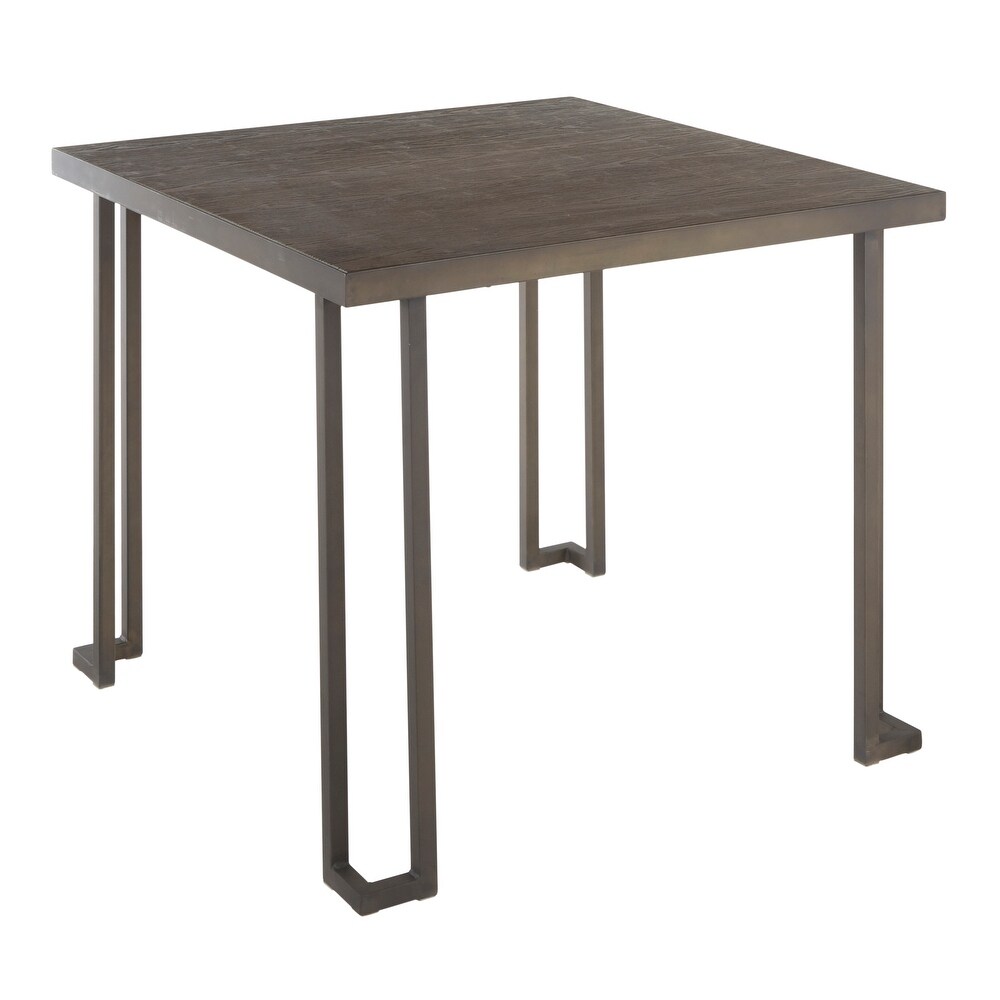 Carbon Loft Arturio Industrial Wood   Metal Dinette Table