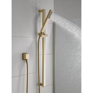 Delta Vero 1-Spray Patterns 1.75 GPM 1.38 in. Wall Mount Handheld Shower Head in Champagne Bronze 57530-CZ