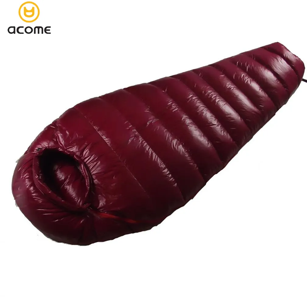 Acome Warm Lightweight Outdoor Camping Hiking 1000g Filling Duck Down Mummy Sleeping Bag