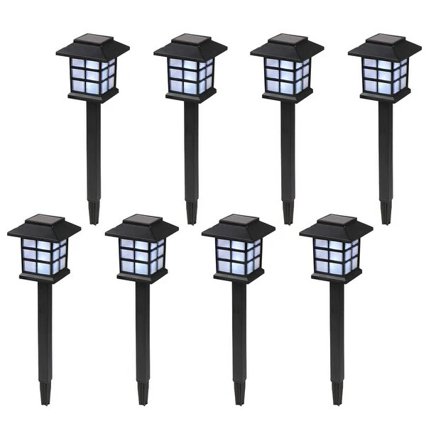 White LED Solar Lantern Torch Light Garden Landscape Lights