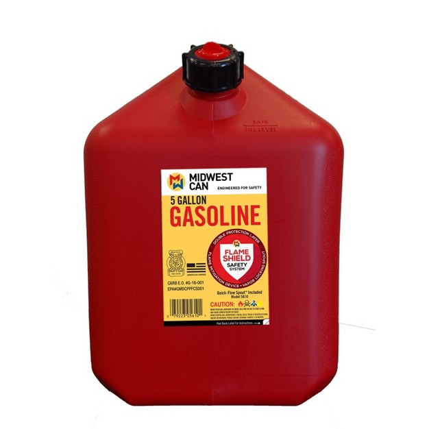 Midwest Can 5gal Gas Can Red Midwest Can